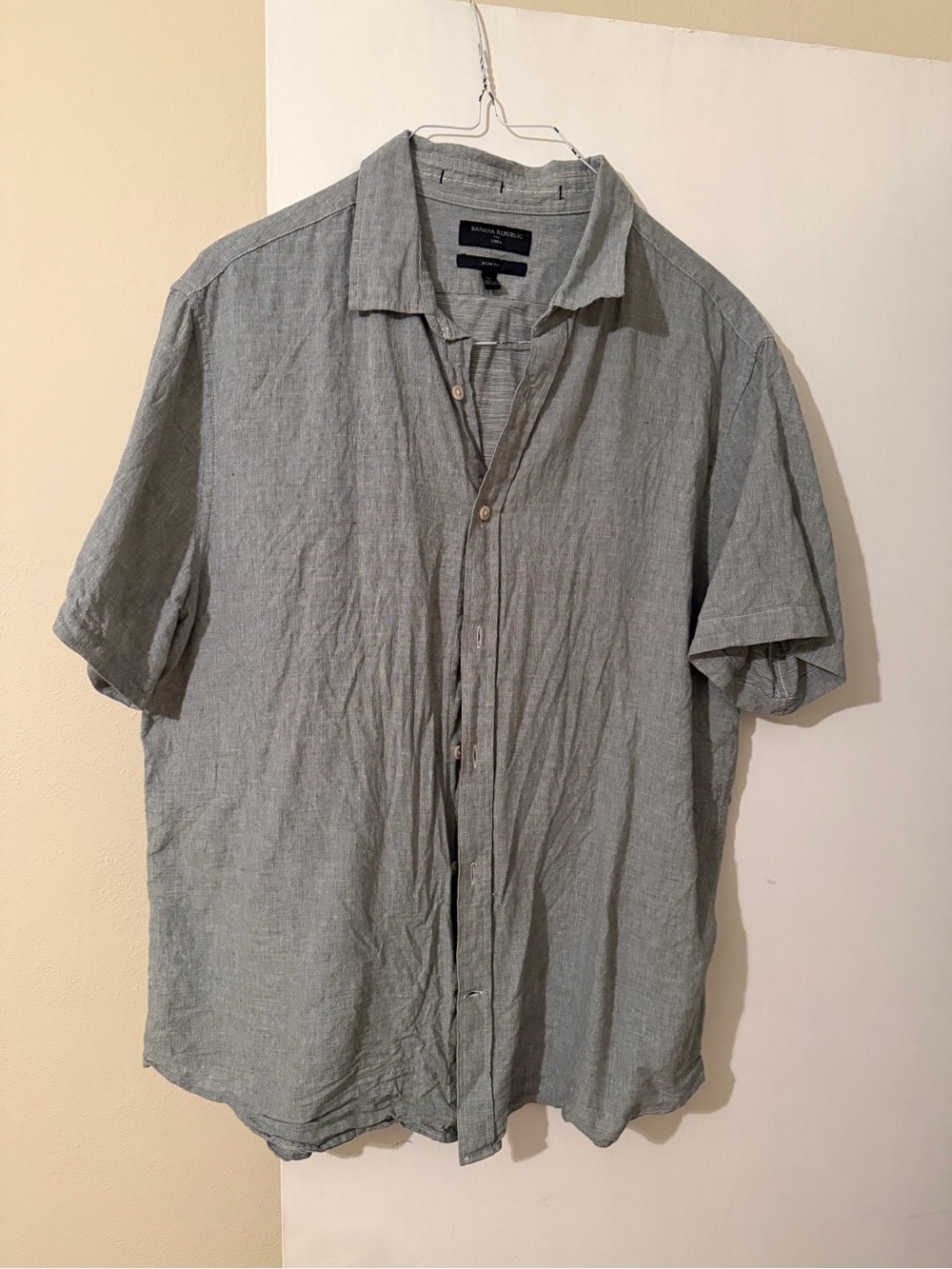 Banana Republic Men's Short-Sleeve Linen Shirt